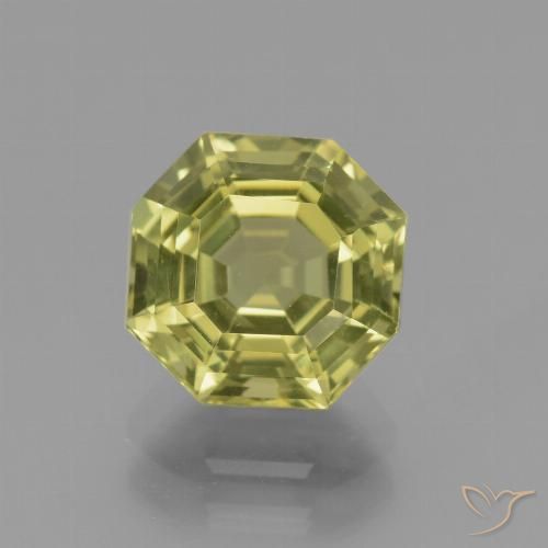 3.32ct 天然 中黄色 磷灰石, 祖母绿式切割, VVS-VS