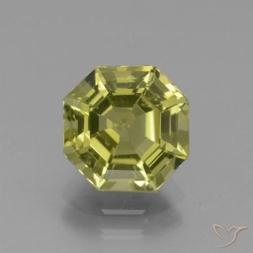 3.00ct 天然 绿黄色 磷灰石, 祖母绿式切割, VS