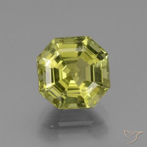 3.30ct 天然 中黄色 磷灰石, 祖母绿式切割, VVS-VS