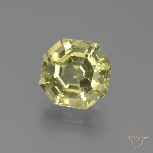 2.43ct 天然 绿黄色 磷灰石, 祖母绿式切割, VS
