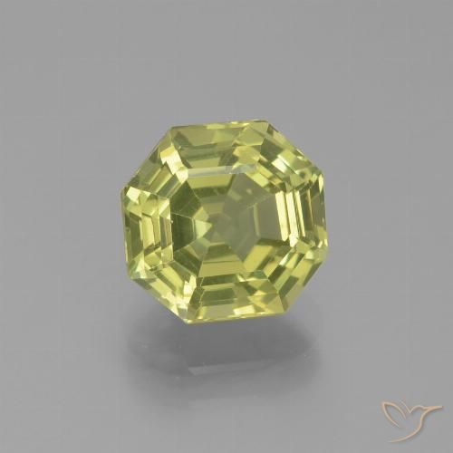 2.54ct 天然 绿黄色 磷灰石, 祖母绿式切割, VS