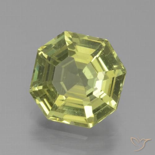 2.13ct 天然 绿黄色 磷灰石, 祖母绿式切割, VS