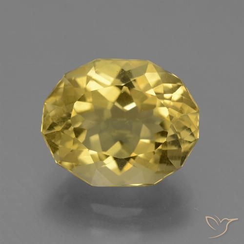 5.24ct 天然 淡黄色 磷灰石, 椭圆形, VVS-VS