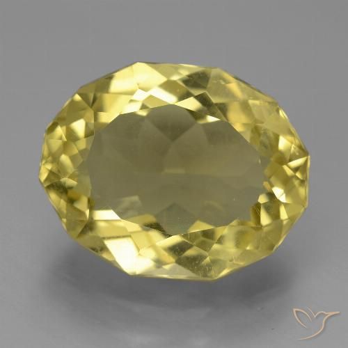 7.76ct 天然 淡黄色 磷灰石, 椭圆形, VS