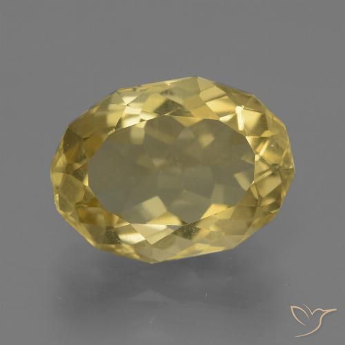 5.56ct 天然 浅金色 磷灰石, 椭圆形, VS
