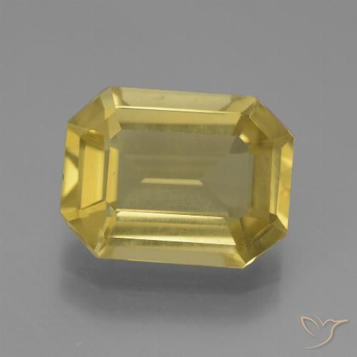 4.84ct 天然 浅金黄色 磷灰石, 祖母绿式切割, VVS-VS