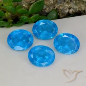 1.44天然磷灰石，椭圆形切割，5.1×4.1毫米，VS-SI