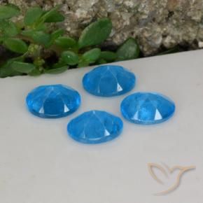 1.44天然磷灰石，椭圆形切割，5.1×4.1毫米，VS-SI