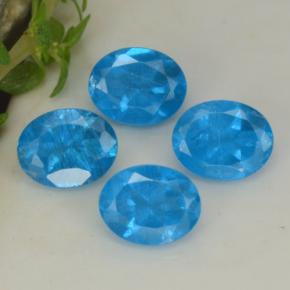 1.60天然磷灰石，椭圆形切割，5.2×4毫米，VS-SI