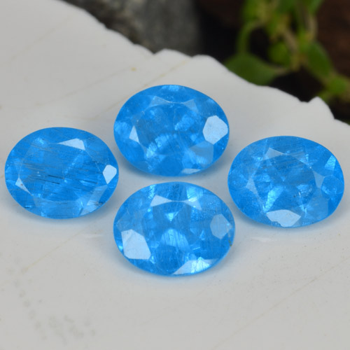 1.40天然磷灰石，椭圆形切割，4.9×4毫米，VS-SI