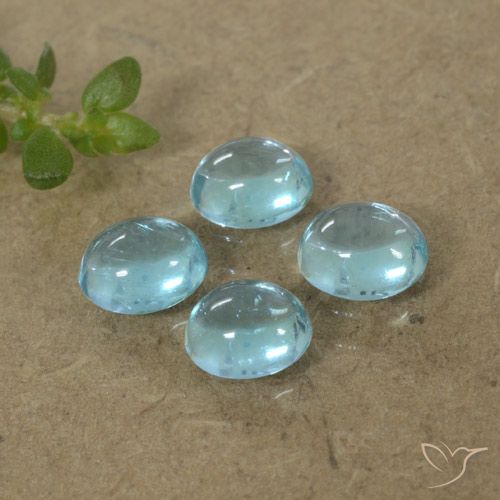 1.50ctw 天然 浅蓝色 磷灰石, 椭圆形, 透明