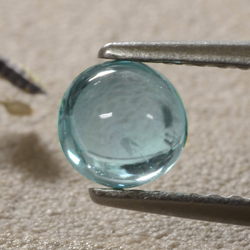 0.86克拉天然磷灰石，圆形切割，透明