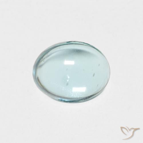 0.93ct 天然 浅蓝绿色 磷灰石, 椭圆形, 透明