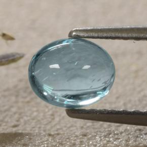 0.94克拉天然磷灰石，椭圆形切割，6.2×5毫米，透明