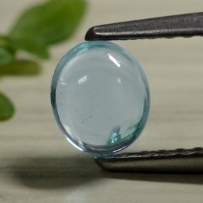 0.58克拉天然磷灰石，椭圆形切割，5.5×4.7毫米，透明