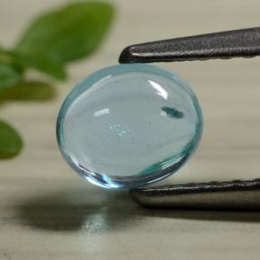 0.58克拉天然磷灰石，椭圆形切割，5.5×4.7毫米，透明