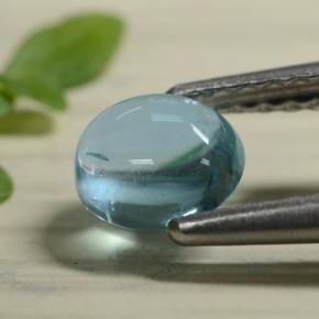0.58克拉天然磷灰石，椭圆形切割，5.5×4.7毫米，透明
