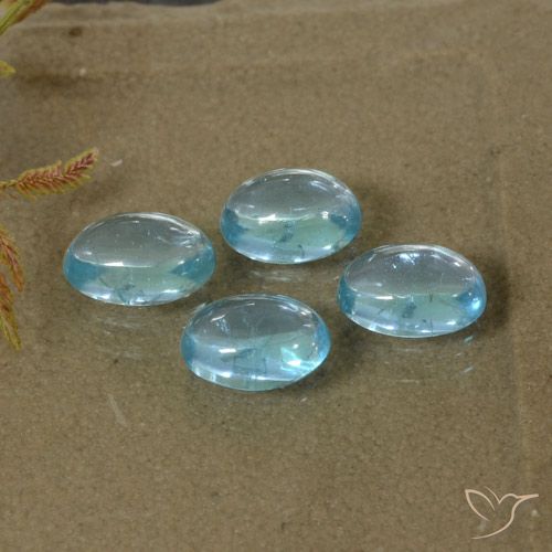 2.02ctw 天然 浅绿蓝 磷灰石, 椭圆形, 透明