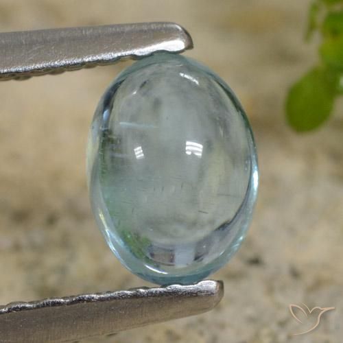 0.62ct 天然 浅青色 磷灰石, 椭圆形, 透明