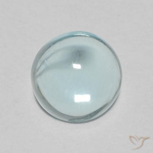 0.69ct 天然 浅蓝绿色 磷灰石, 圆形的, 透明