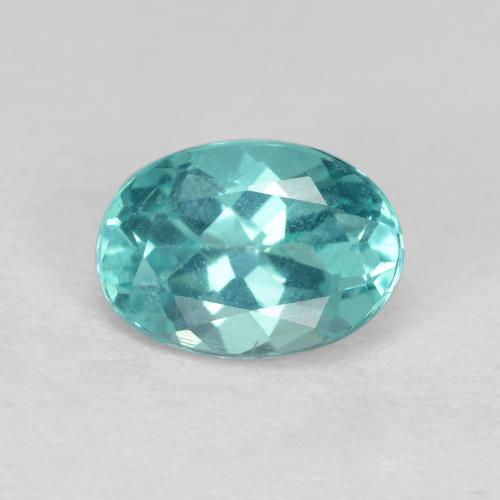 0.86克拉天然绿松石磷灰石，椭圆形切割，6.9×4.9毫米，VS