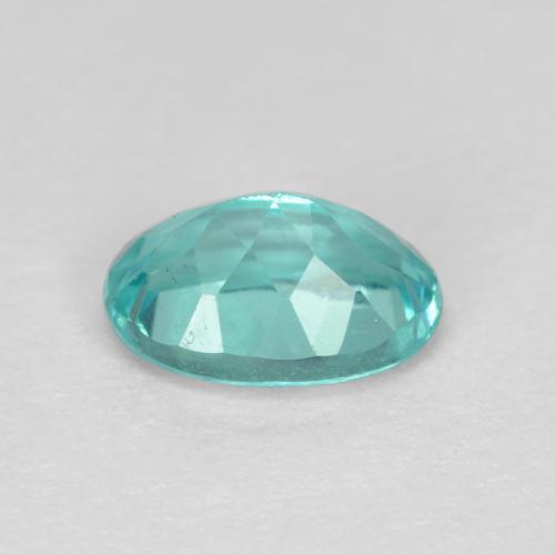 0.86克拉天然绿松石磷灰石，椭圆形切割，6.9×4.9毫米，VS