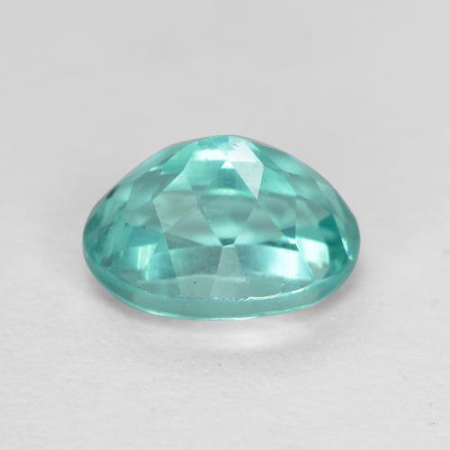 1.14克拉天然绿松石磷灰石，椭圆形切割，7×5毫米，VS