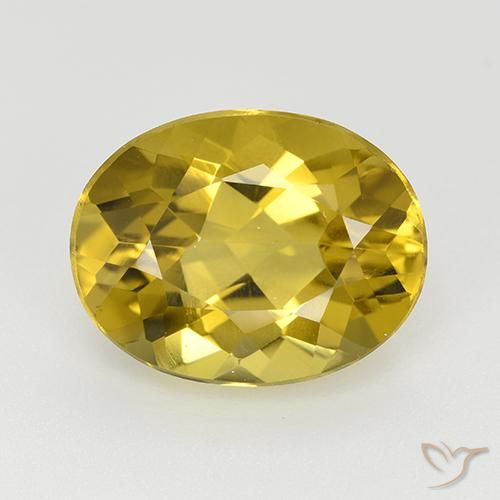4.90ct 天然 金黄色 磷灰石, 椭圆形, VVS-VS