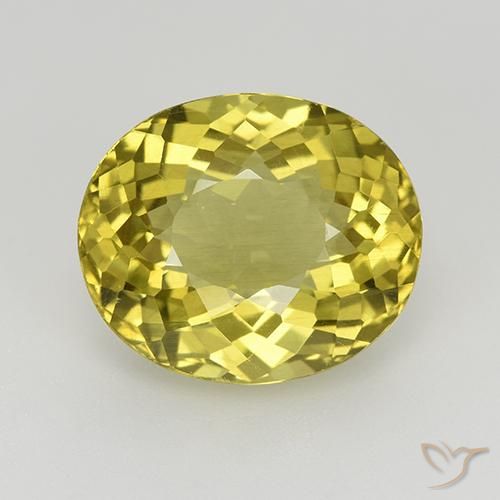 6.18ct 天然 中黄色 磷灰石, 椭圆形, VS