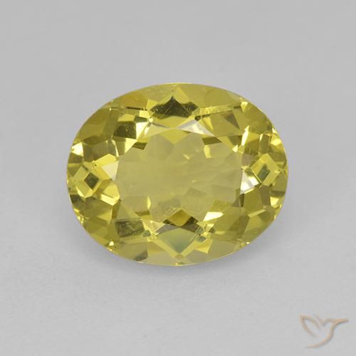 2.37ct 天然 淡黄色 磷灰石, 椭圆形, VS