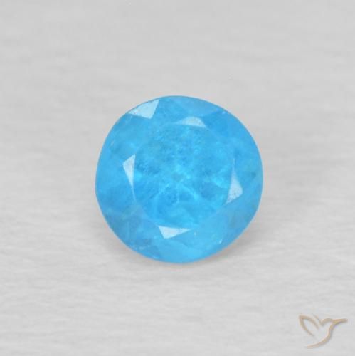 0.24ct 天然 中蓝 磷灰石, 圆形的, VS