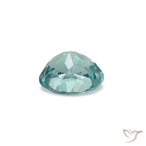 0.23克拉天然绿松石磷灰石，椭圆形切割，4.1×3.5毫米，VVS