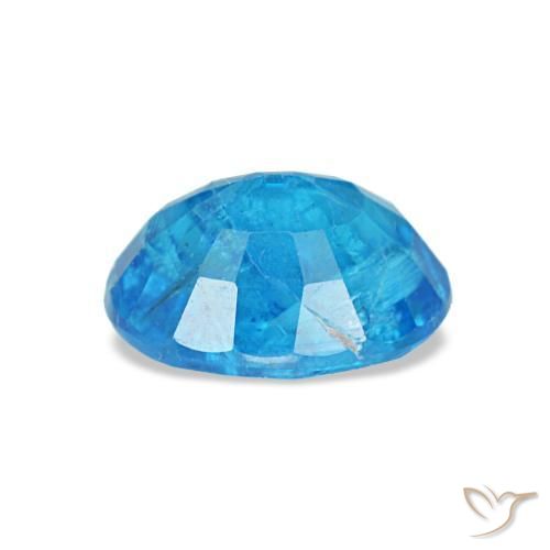 0.92克拉天然磷灰石，椭圆形切割，6.6×5.2毫米，SI