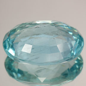 15.48克拉天然海蓝宝石，椭圆形切割，19.7×14.8毫米，SI