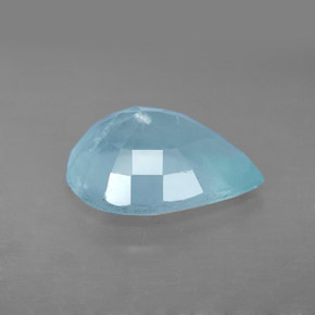 4.33克拉天然海蓝宝石，梨形，13.4×10.3毫米，VS-SI