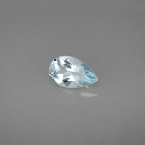 0.69克拉天然海蓝宝石，梨形，8.1×5毫米，VVS