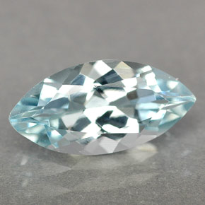 1.40克拉天然海蓝宝石，马眼形，12.2×6毫米，IF