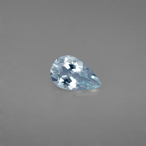 0.59克拉天然海蓝宝石，梨形，7.7×4.9毫米，VVS