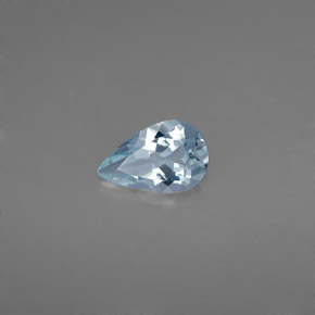 0.59克拉天然海蓝宝石，梨形，7.7×4.9毫米，VVS