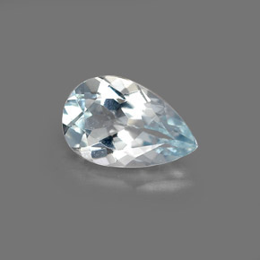 0.72克拉天然海蓝宝石，梨形，7.9×5.1毫米，VVS-VS