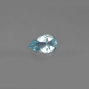 0.54克拉天然海蓝宝石，梨形，7.9×4.9毫米，VVS-VS