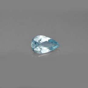 0.54克拉天然海蓝宝石，梨形，7.9×4.9毫米，VVS-VS