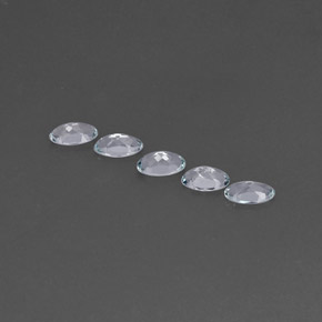 天然海蓝宝石，椭圆形切割，4.9×3毫米，VVS
