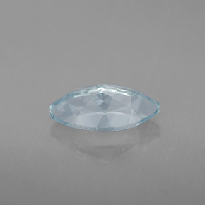 1.12克拉天然海蓝宝石，马眼形，9.9×5.2毫米，VVS-VS