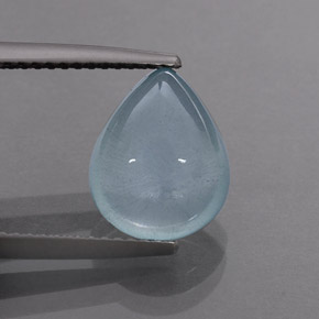 3.86克拉天然海蓝宝石，透明，11.1×9毫米，透明/半透明