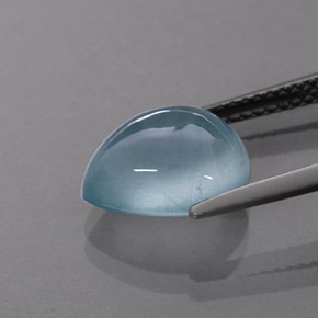 3.86克拉天然海蓝宝石，透明，11.1×9毫米，透明/半透明