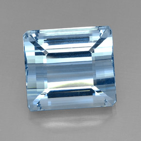 20.71克拉天然海蓝宝石，祖母绿式切割，16×14.5毫米，VVS
