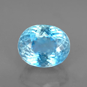 3.21克拉天然海蓝宝石，椭圆形切割，9.5×7.9毫米，VS