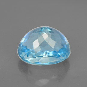 3.21克拉天然海蓝宝石，椭圆形切割，9.5×7.9毫米，VS