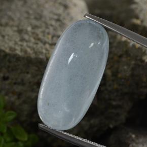 11.69克拉天然海蓝宝石，椭圆形切割，21.3×10.3毫米，半透明